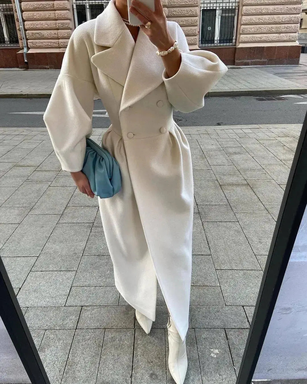 Women’s Long Belted Trench Coat – Oversized Fit