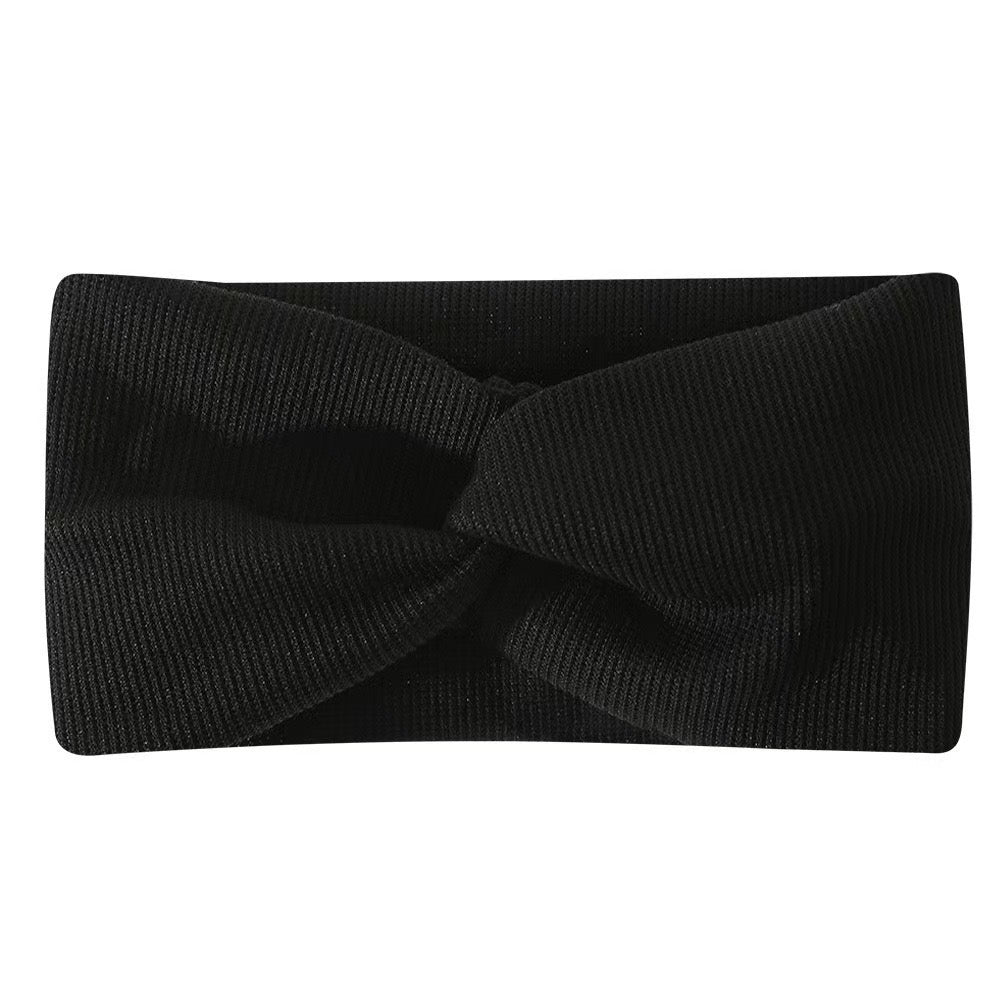 Ribbed Knotted Headband – Women's Wide Knit Hairband