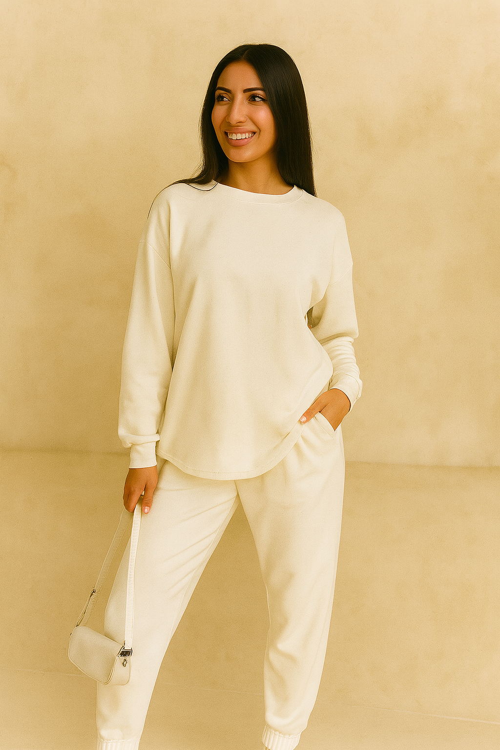 White Lounge Set for Women | Minimalist & Comfortable