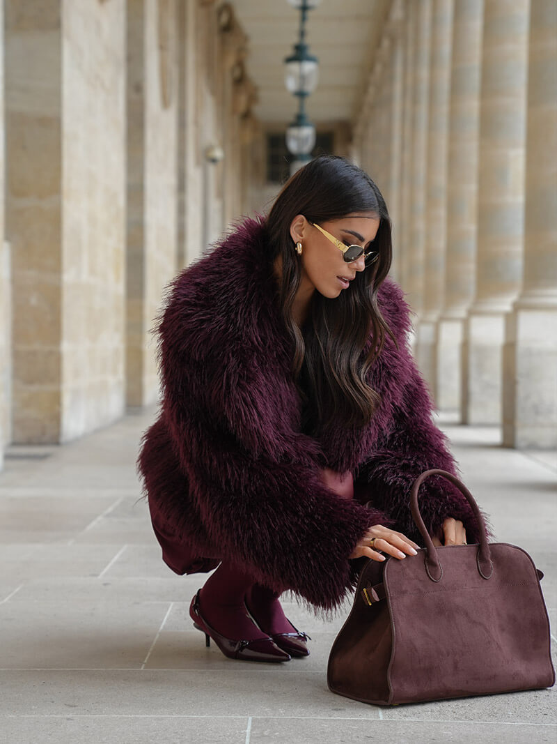 Brown Suede Tote Bag – Large Shoulder Handbag for Women