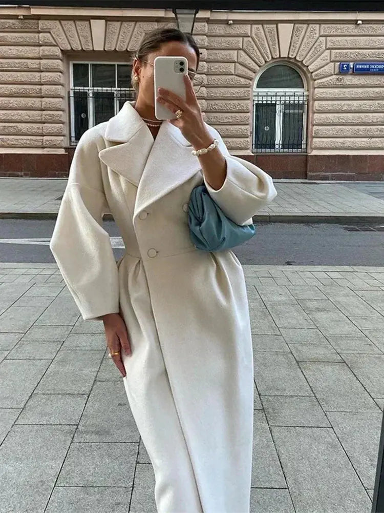 Women’s Long Belted Trench Coat – Oversized Fit
