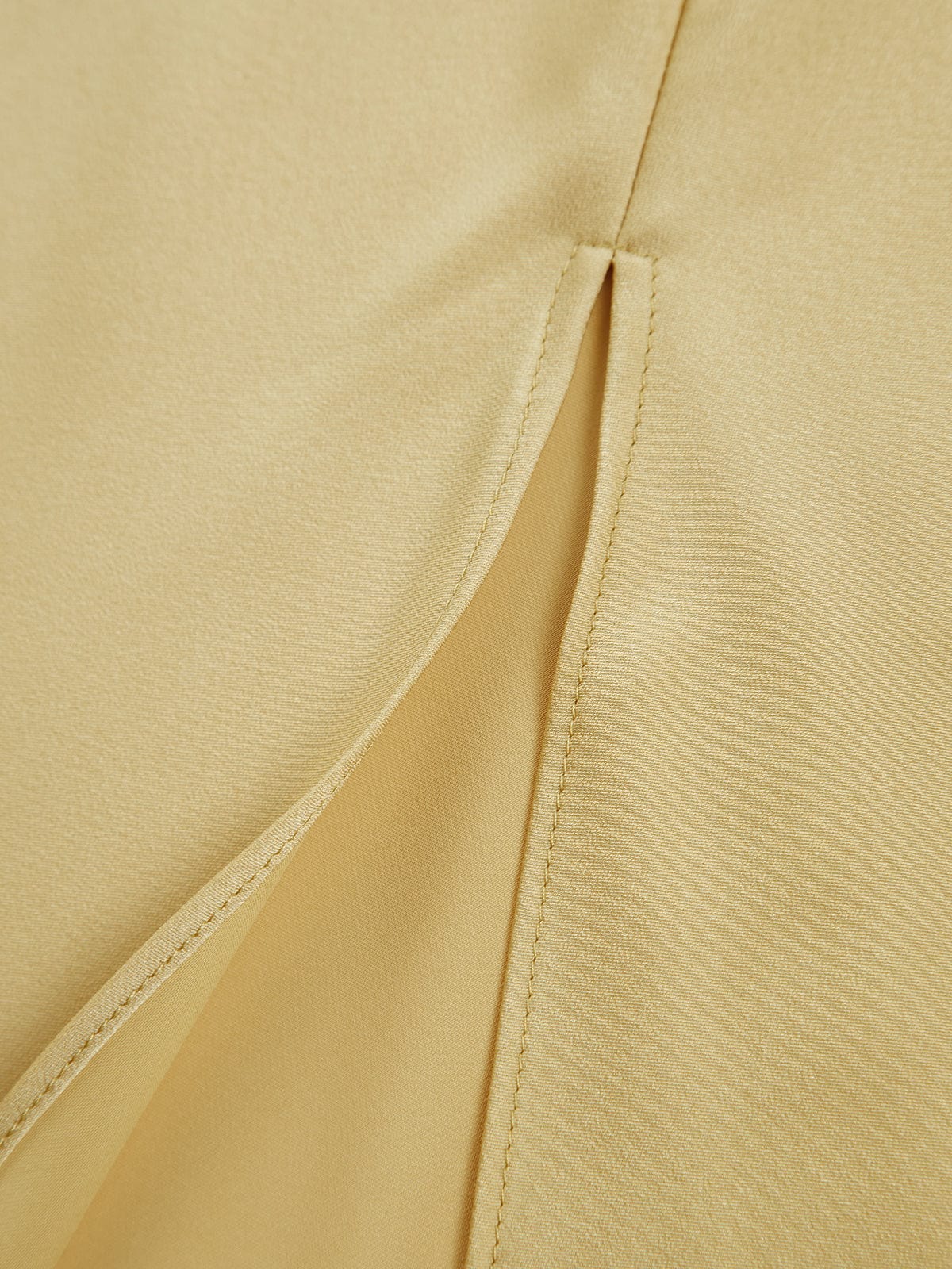 Women’s Satin Maxi Dress with Spaghetti Straps and Side Split