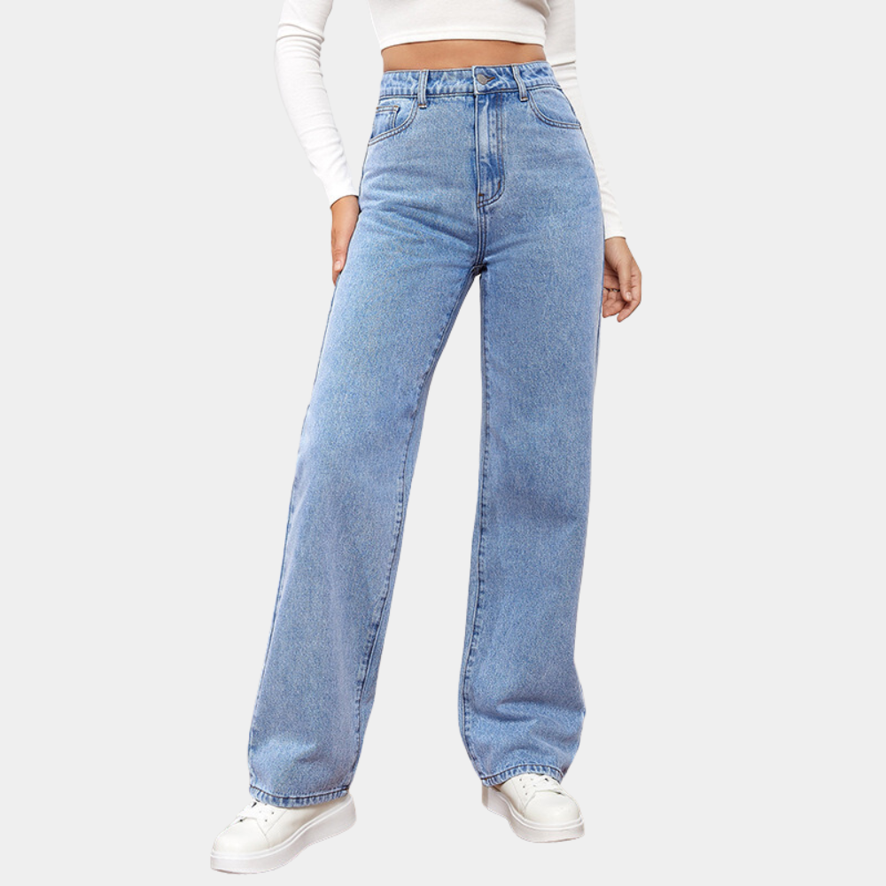 High-Waisted Wide Leg Jeans for Women – Relaxed Fit Denim
