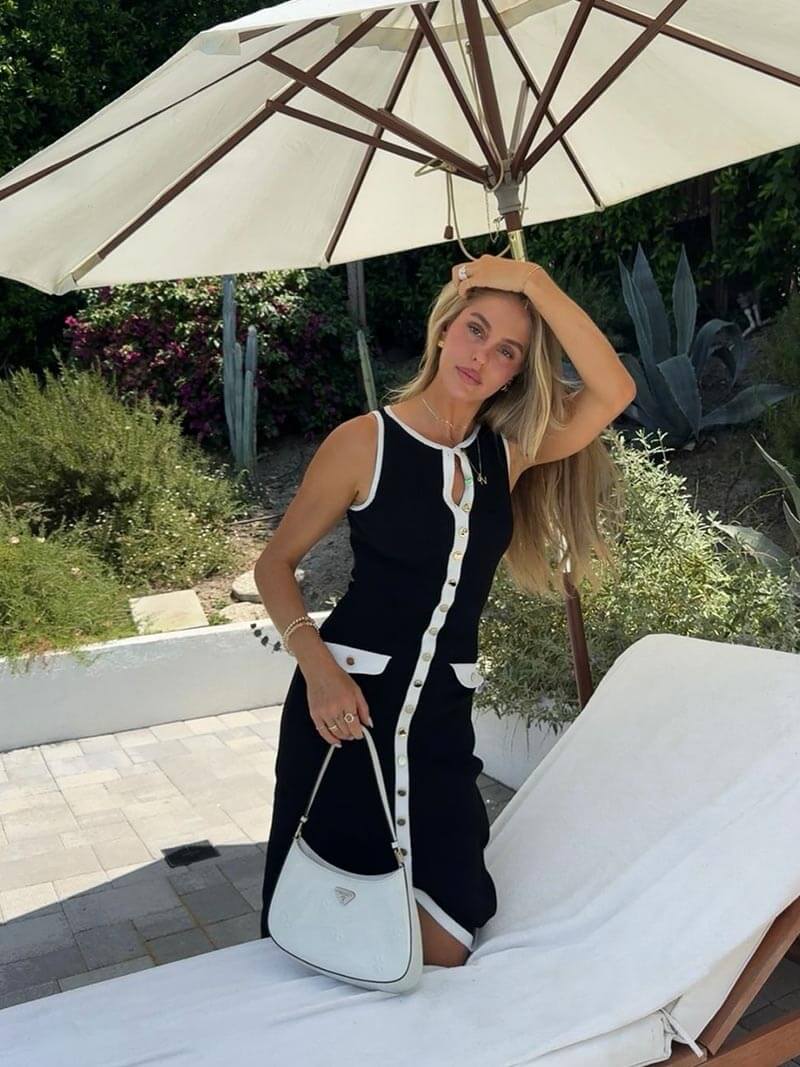 Beige Sleeveless Button Down Maxi Dress – Elegant Summer Casual Dress with Front Slit