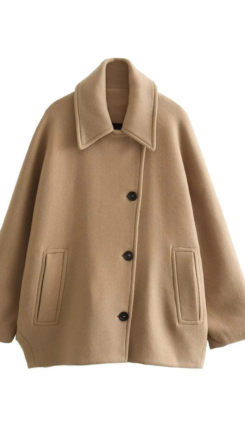Elegant Camel Coat for Women – Timeless Classic