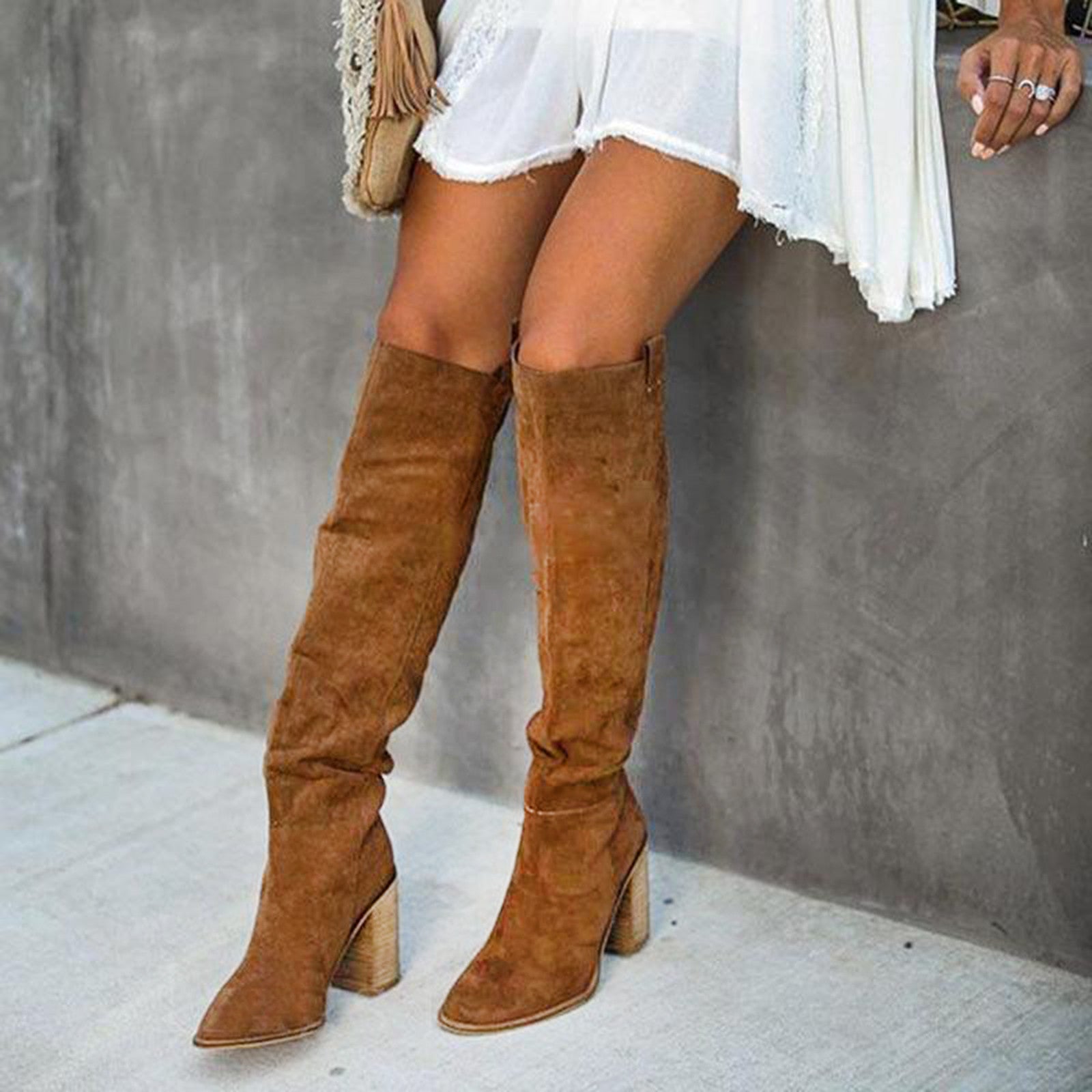 Women’s Black Knee-High Boots – Elegant Long Boots