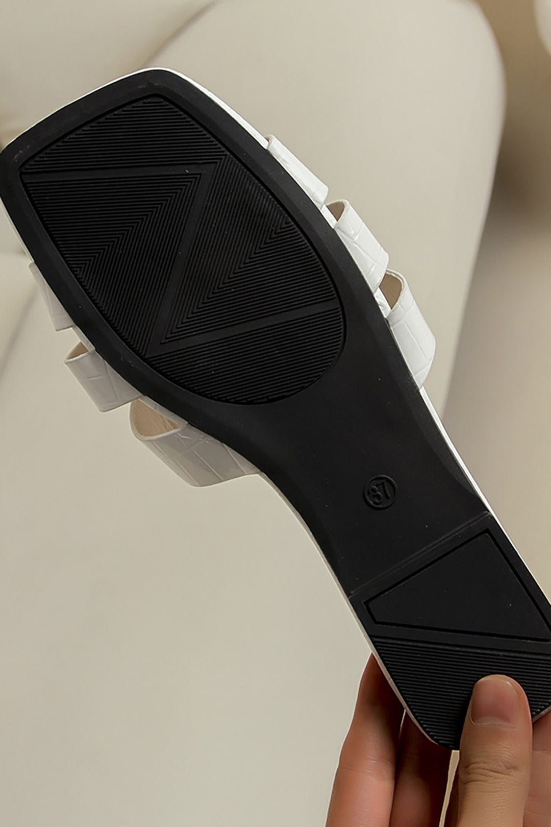 Women’s Slip-On Sandals – Woven Strap Flat Summer Slides